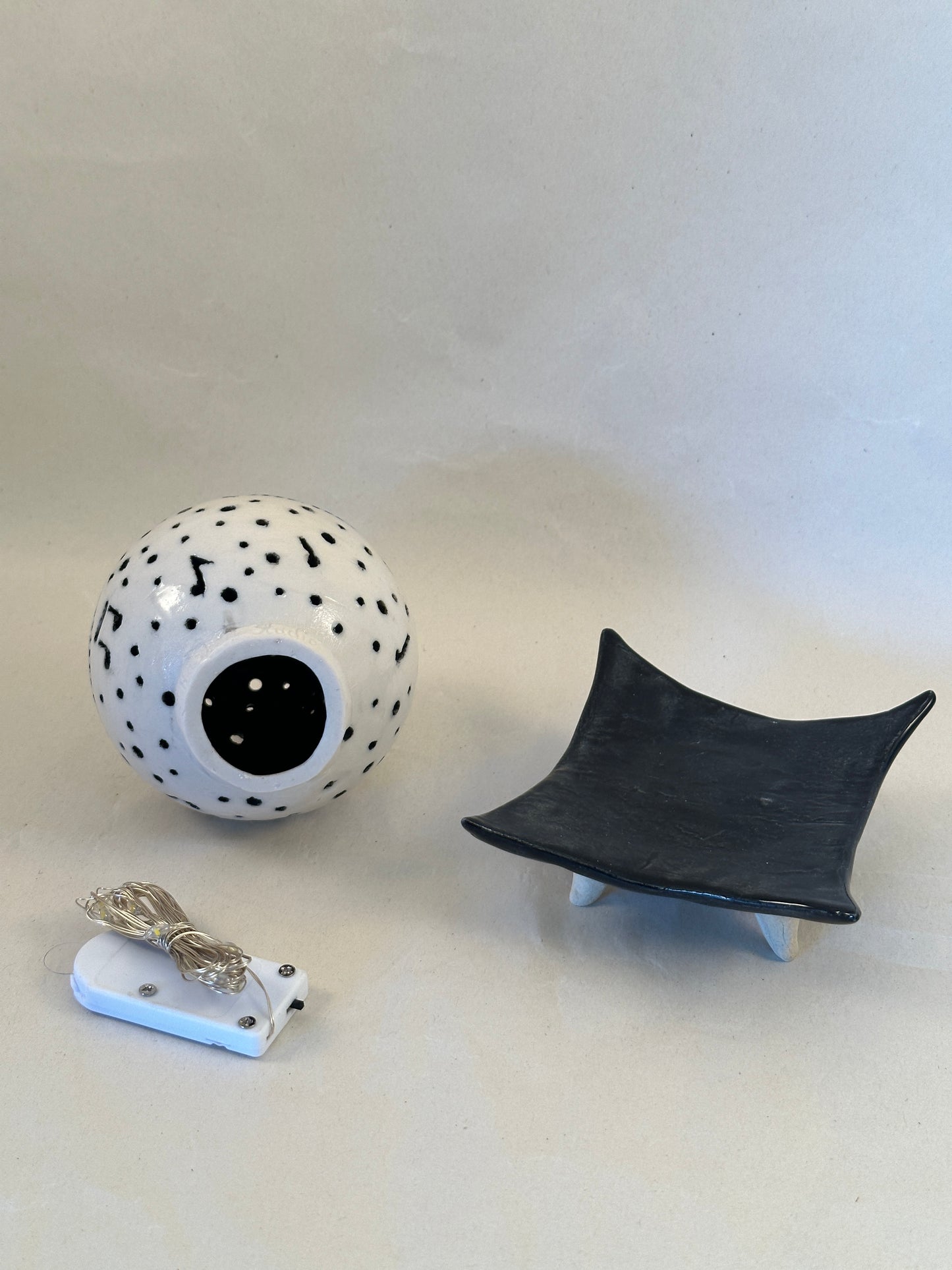 Carved porcelain orb