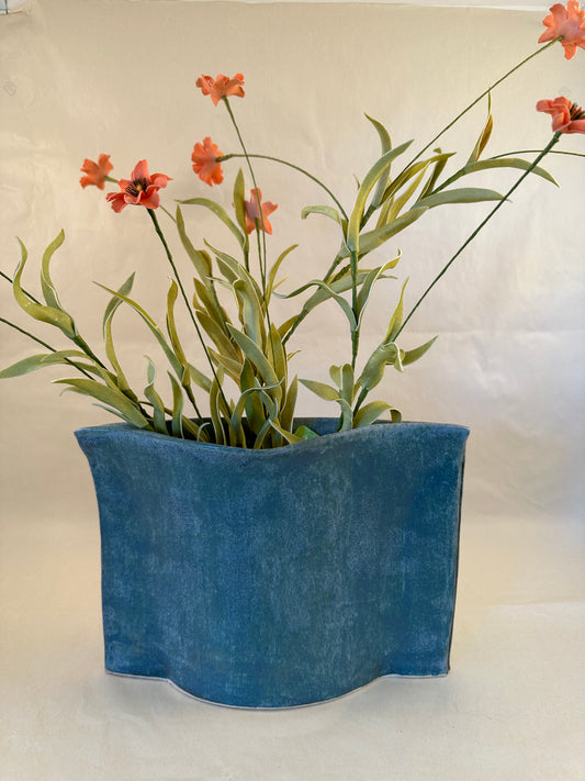 Blue modern vase